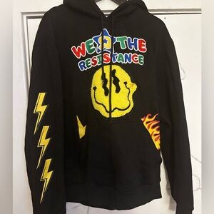 Black Hoodie with Colorful Graphic Design